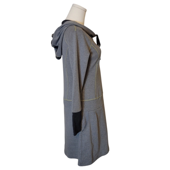 Columbia Gray Hoodie Fleece Dress Size Medium - Picture 2 of 4